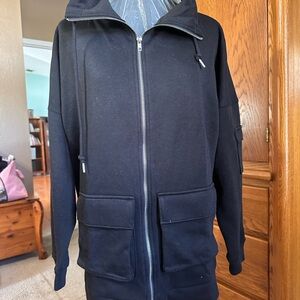 NWT PINK Victoria's Secret Black Full-Zip Jacket size small